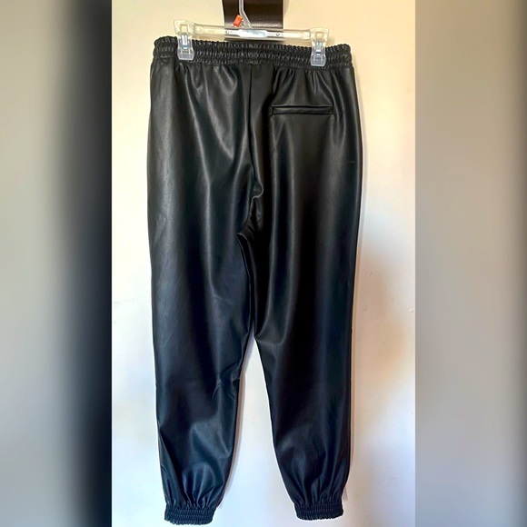 Synthetic Leather insulated joggers - Picture 1 of 6